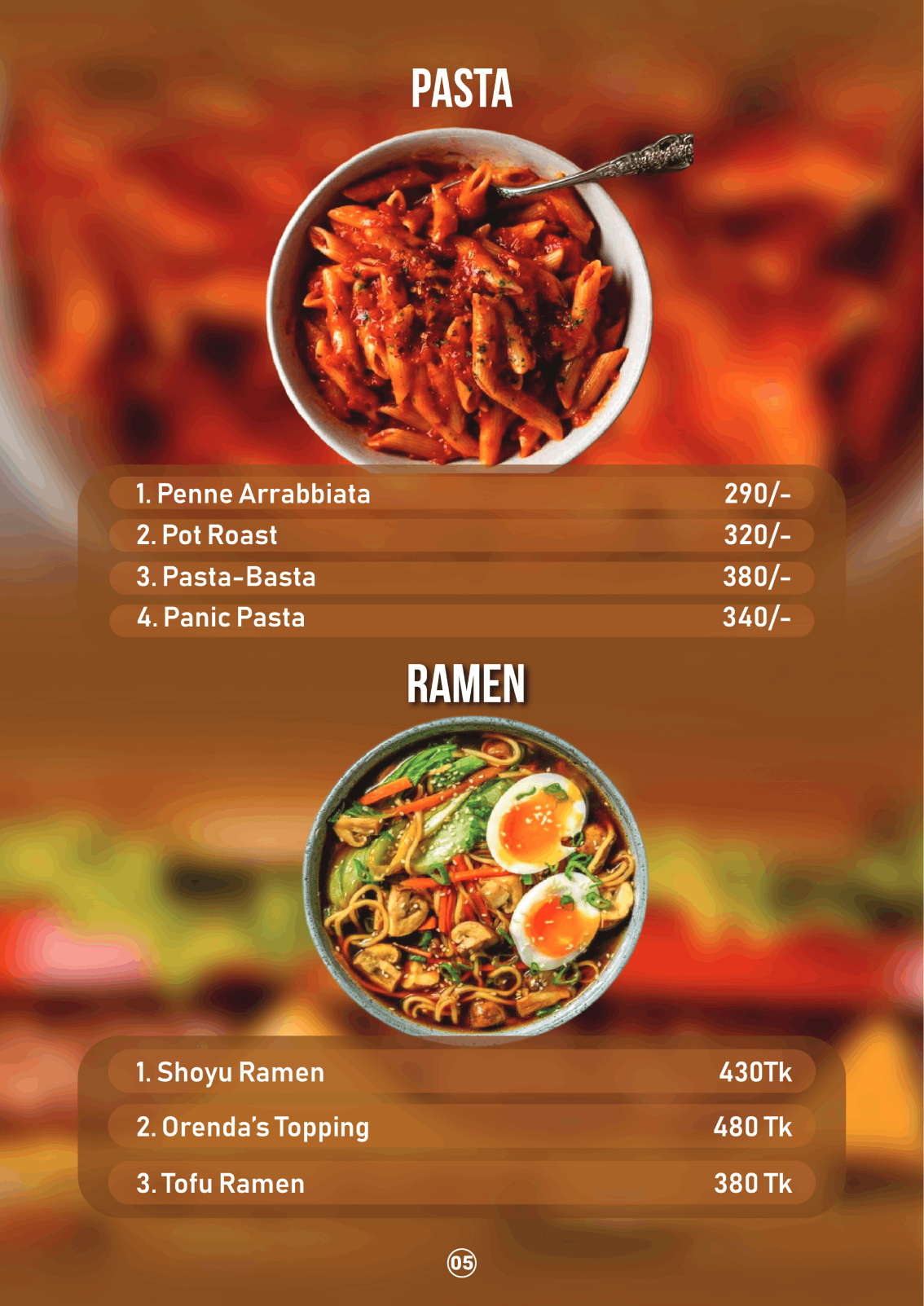 menu 5